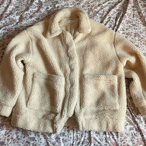 **SOLD*****I am G.I.A. Oversized teddy jacket in cream! Size medium!